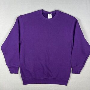 VTG Blank Purple Sweatshirt Mens Large Crewneck Pullover 1990s Fruit of the Loom